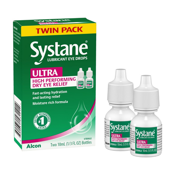 Twin Pack Systane Ultra Lubricant Eye Drops, 10-mL Each