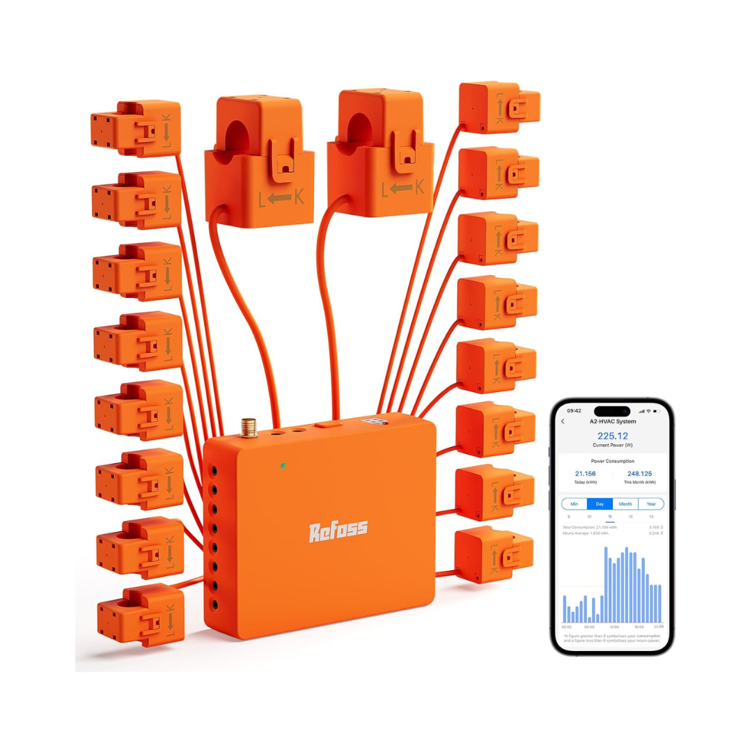 Refoss Electricity Usage Monitor With 16 x 60A Circuit Sensors