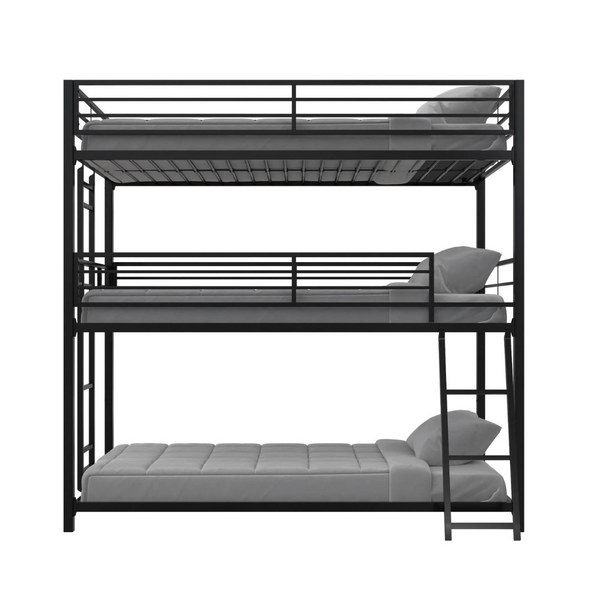 Your Zone June Triple Twin Metal Bunk Bed