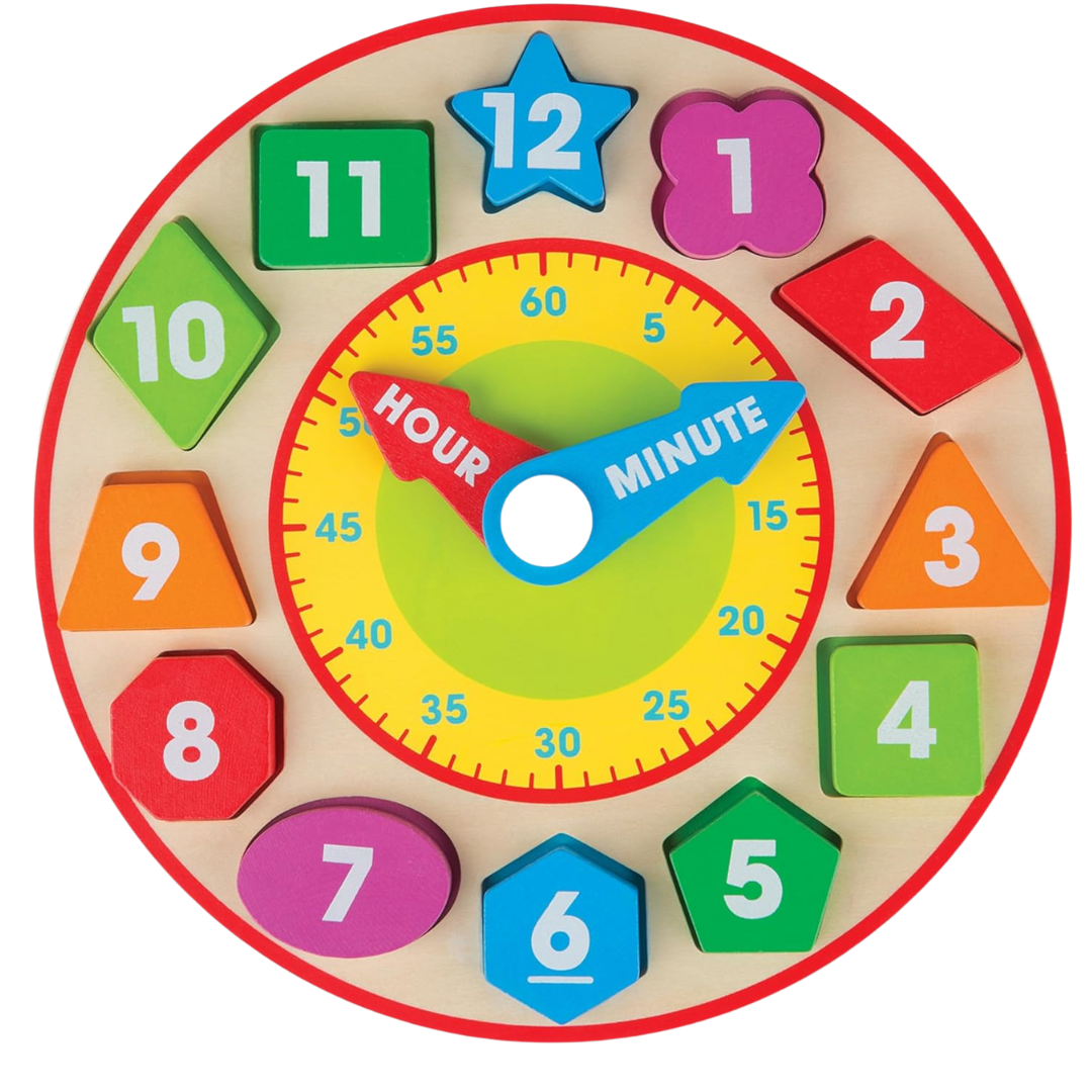 Melissa & Doug Shape Sorting Clock Wooden Educational Toy