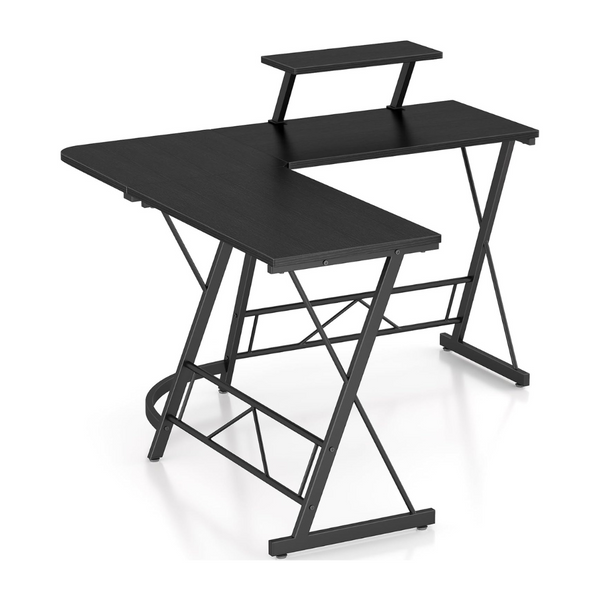 Mr Ironstone L Shaped Corner Computer Gaming Desk (Black,51")