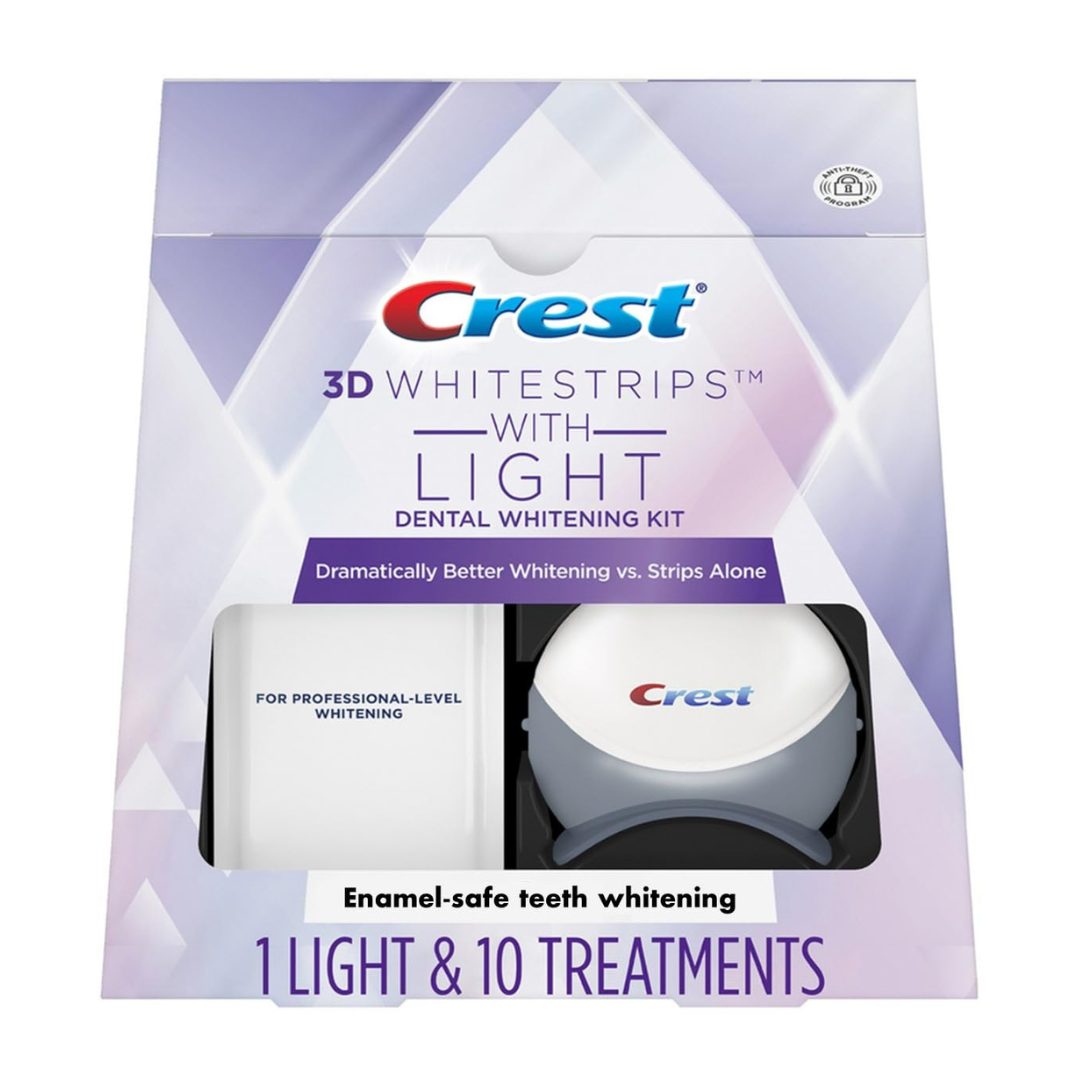 Crest 3D White Whitestrips With Light, Teeth Whitening Strips Kit