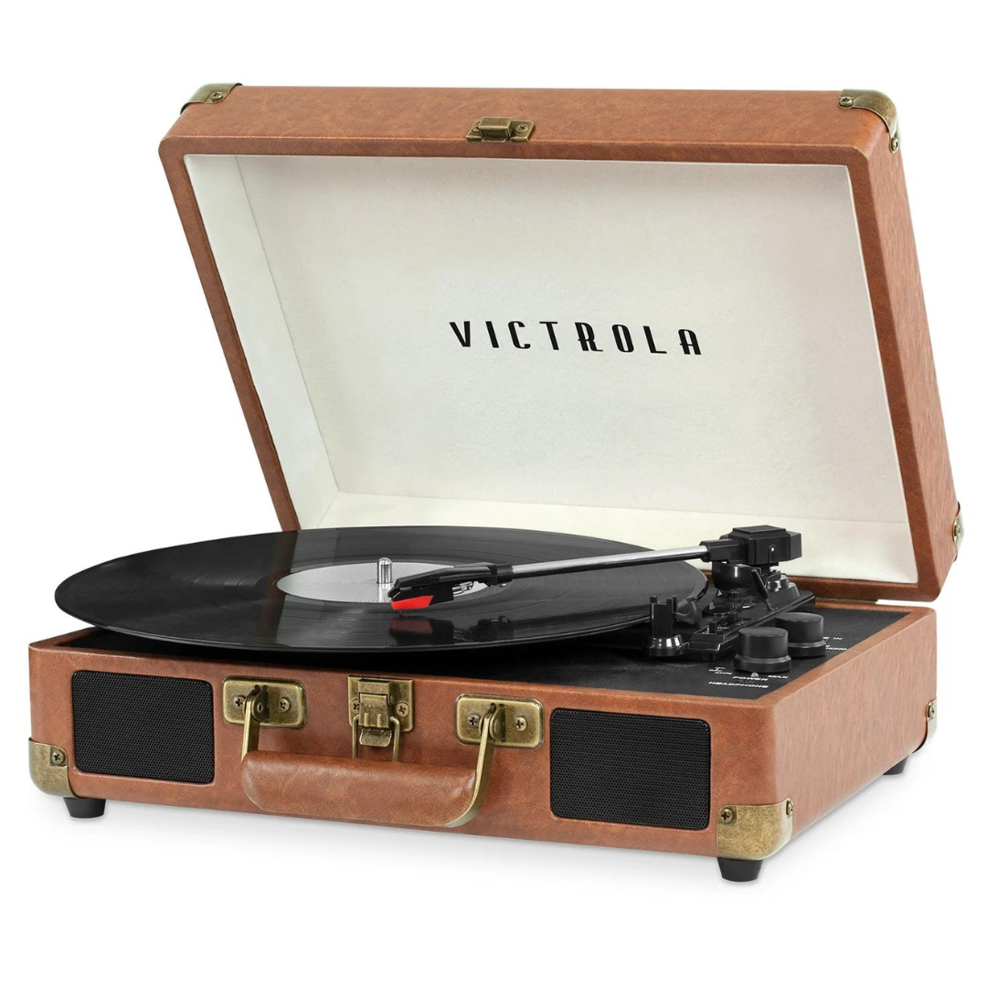 Victrola Vintage 3-Speed Bluetooth Portable Suitcase Record Player