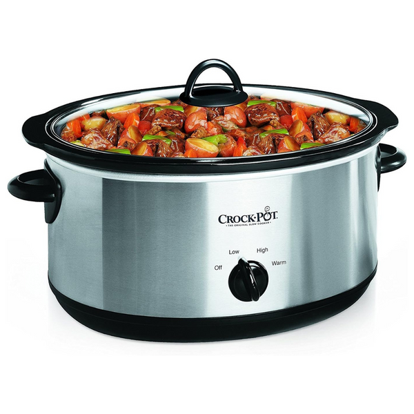 Crock-Pot 7-Quart Stainless Steel Oval Manual Slow Cooker