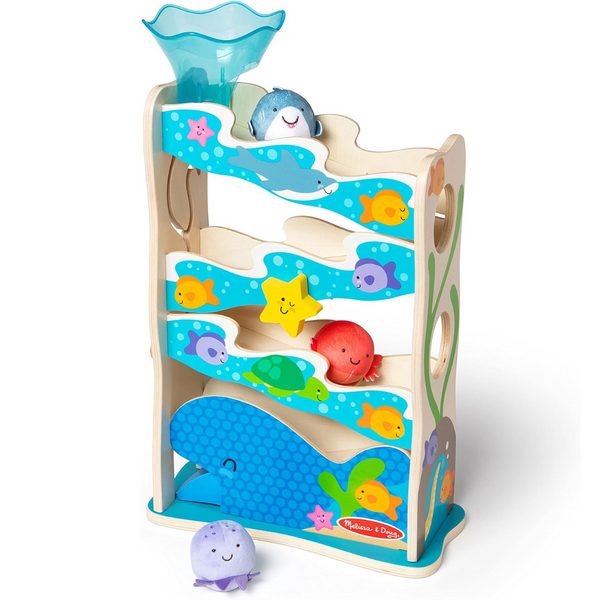 Melissa & Doug Rollables Wooden Ocean Slide Infant And Toddler Toy