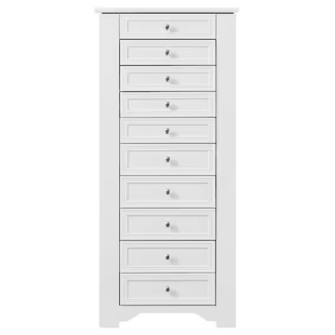 Home Decorators Collection Bradstone White Jewelry Armoire