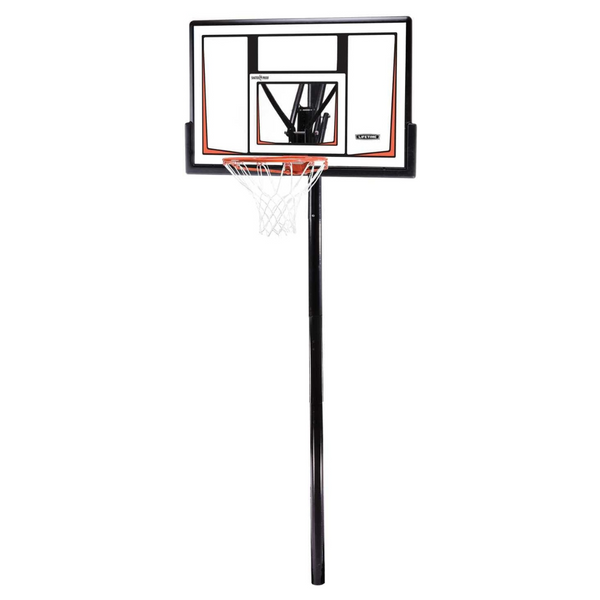 Lifetime Adjustable In-Ground Basketball Hoop, 50-Inch Shatterproof Polycarbonate Backboard