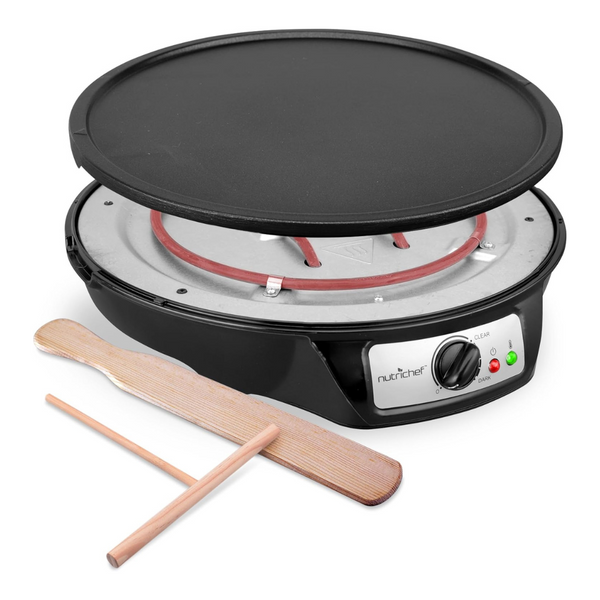 NutriChef Crepe Maker With Detachable Cooktop