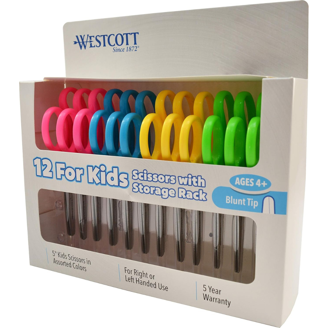 12-Pack Westcott 5" Blunt Kids Scissors