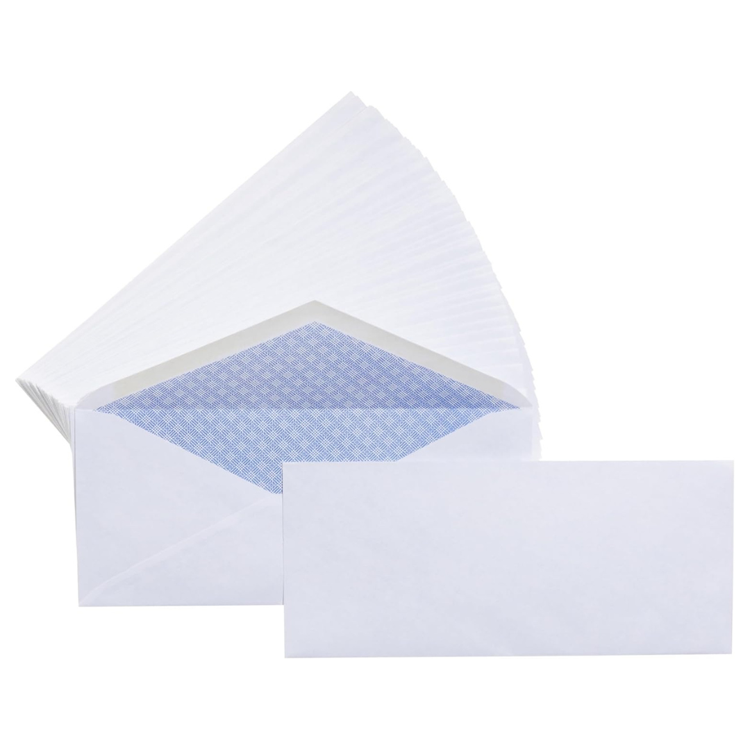 500-Pack Amazon Basics #10 Security Tinted Business Gummed Envelopes