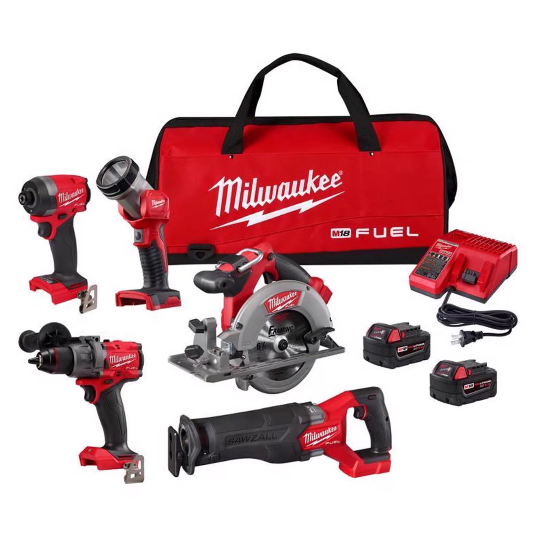 Milwaukee M18 FUEL Cordless Brushless 5 Tool Combo Kit