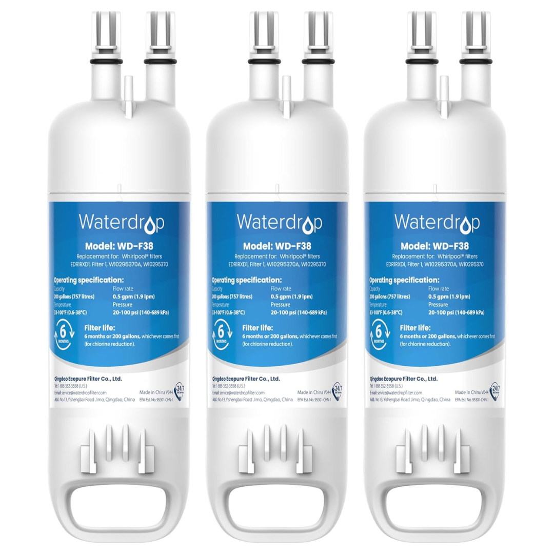 3-Pack Waterdrop Replacement Refrigerator Water Filter