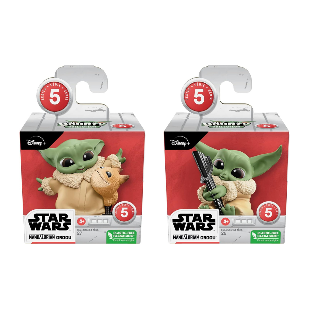 2-Pack Star Wars Grogu Figures 2.25"-Scale Loth-Cat Cuddles