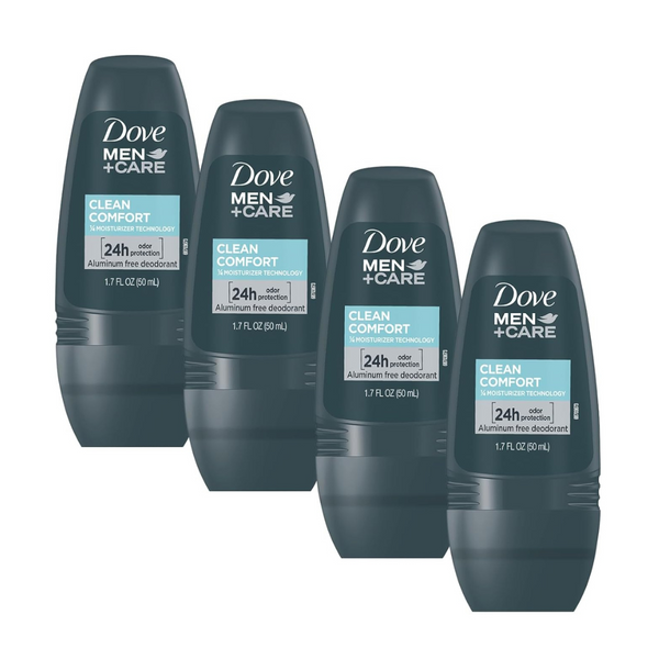 4-Pack Dove Men+Care Clean Comfort Roll On Deodoran (1.7 oz)