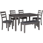 *PRIME BIG DEAL!* – Signature Design By Ashley Bridson Modern 6 Piece Dining Set, Includes Dining Table, 4 Chairs & Bench