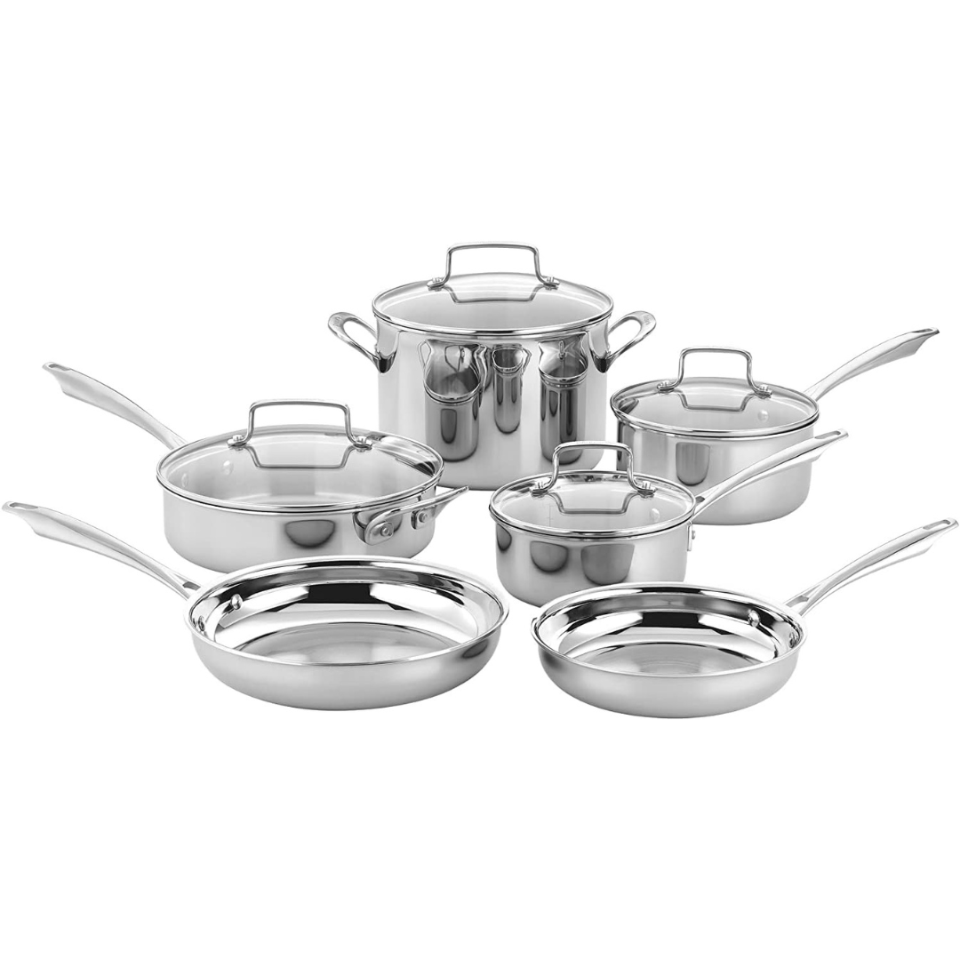 *PRIME BIG DEAL!* – Cuisinart Classic 10 Pc Pots & Pans Set