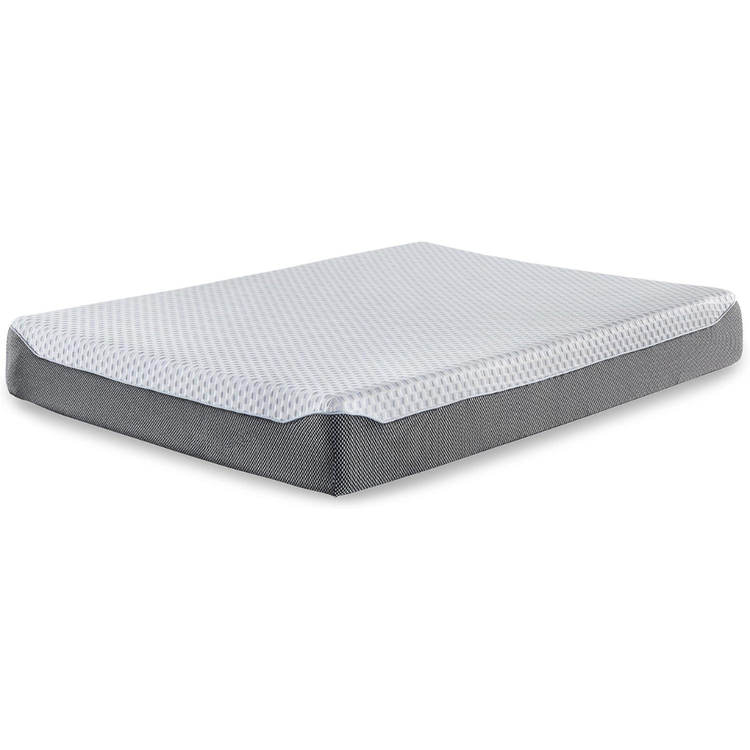 Signature Design By Ashley King Size Chime Elite 10 Inch Plush Green Tea & Charcoal Gel Memory Foam Mattress