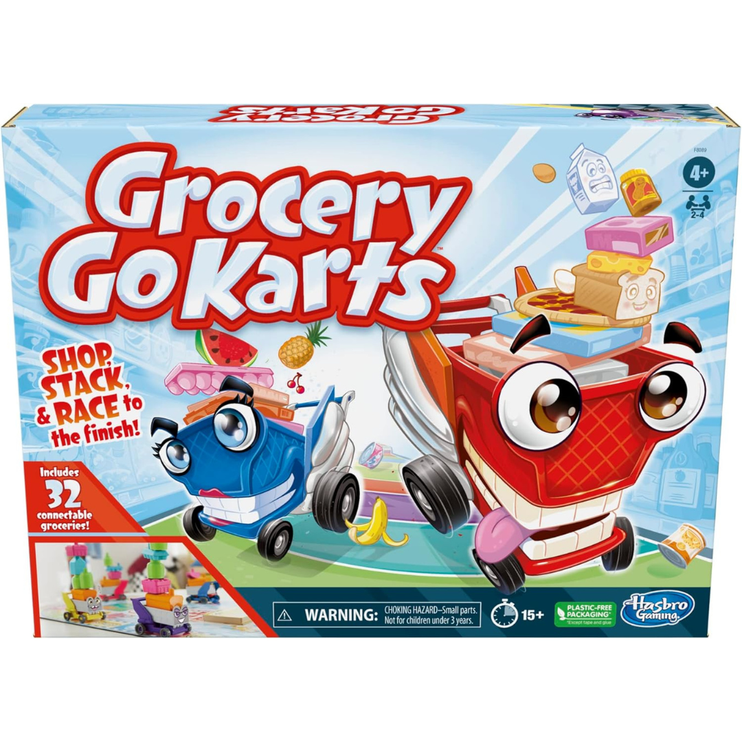 *PRIME BIG DEAL!* – Hasbro Gaming GROCERY GO KARTS Board Game