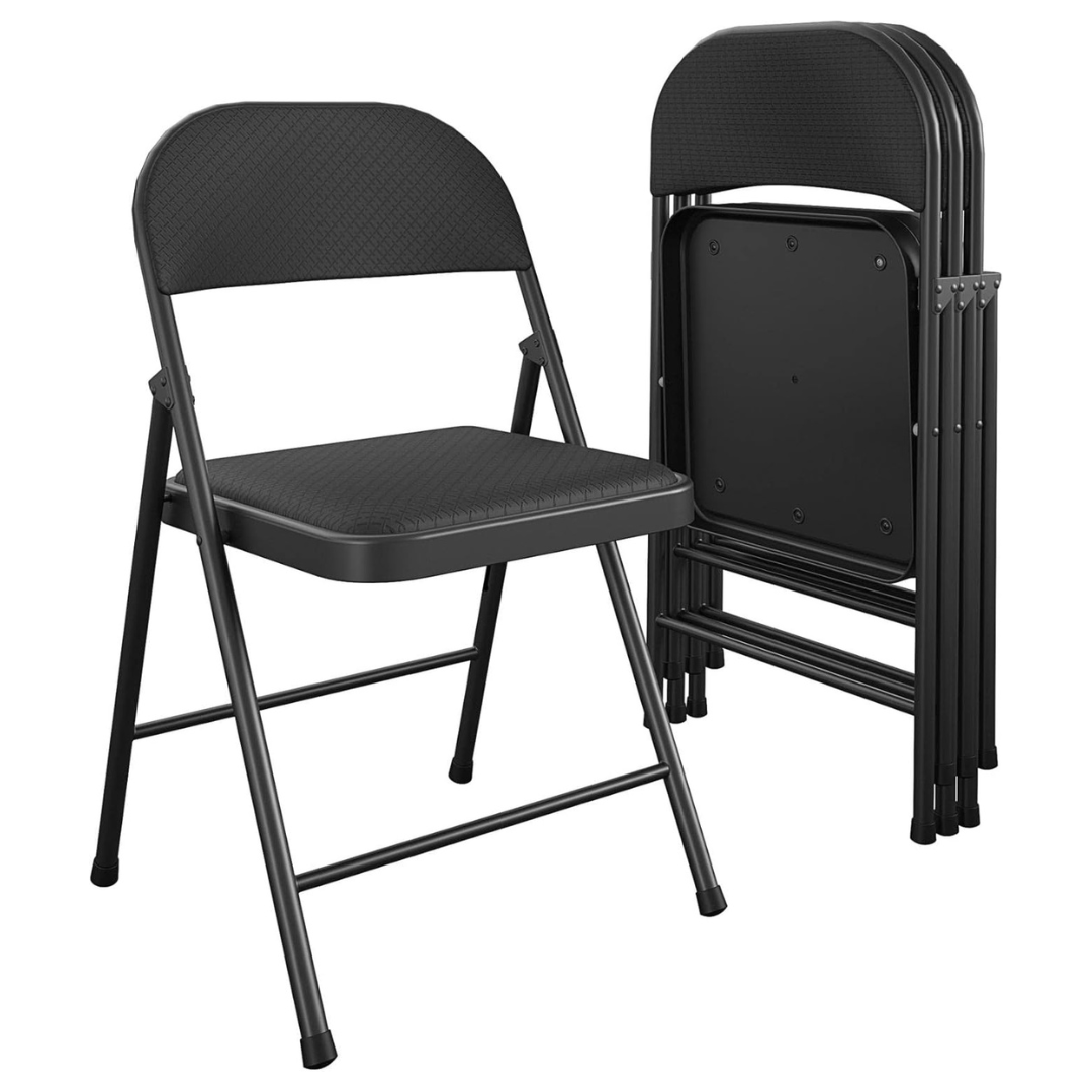 *PRIME BIG DEAL!* – COSCO SmartFold Fabric Folding Chairs (4-Pack)