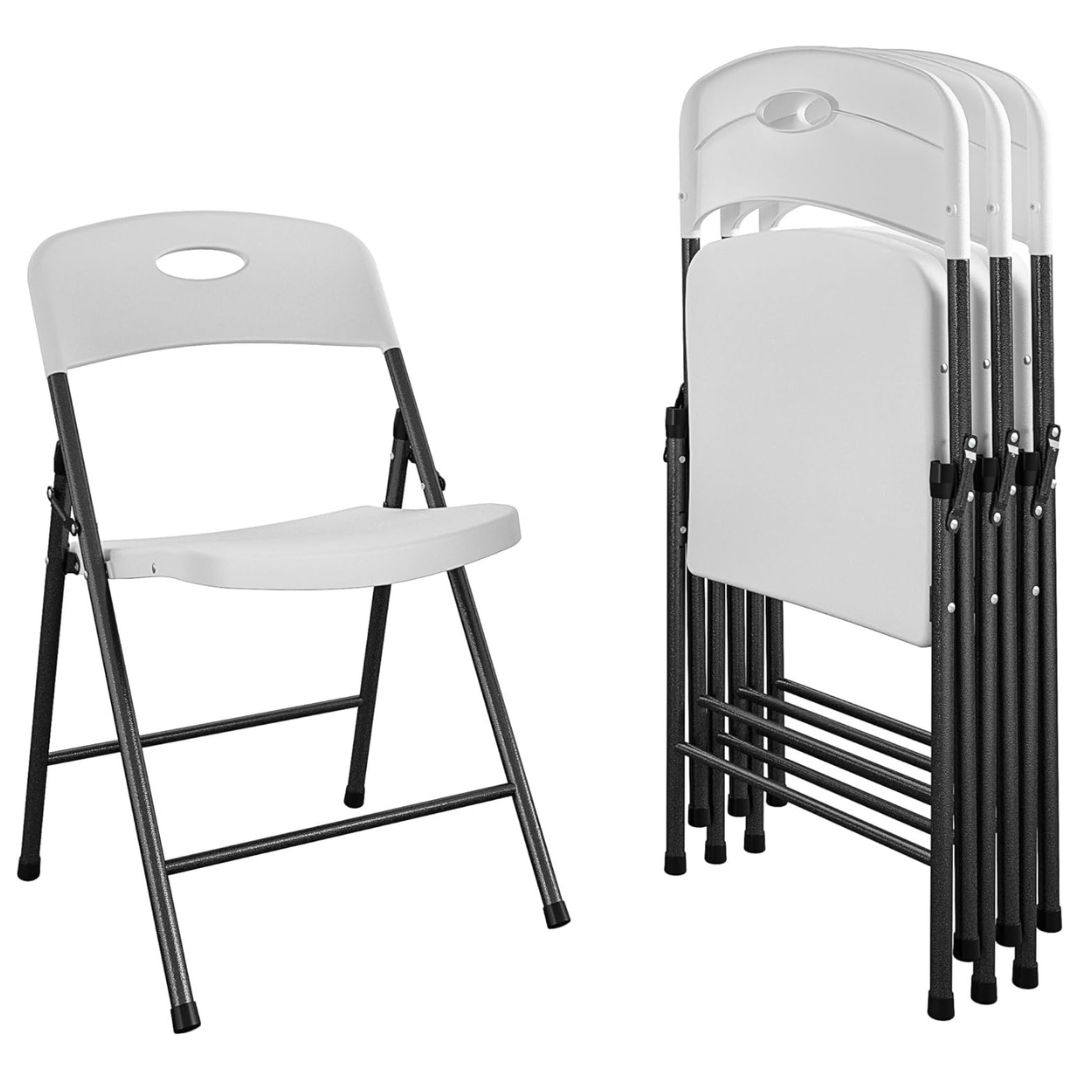 Cosco White Folding Chairs (4-Pack)