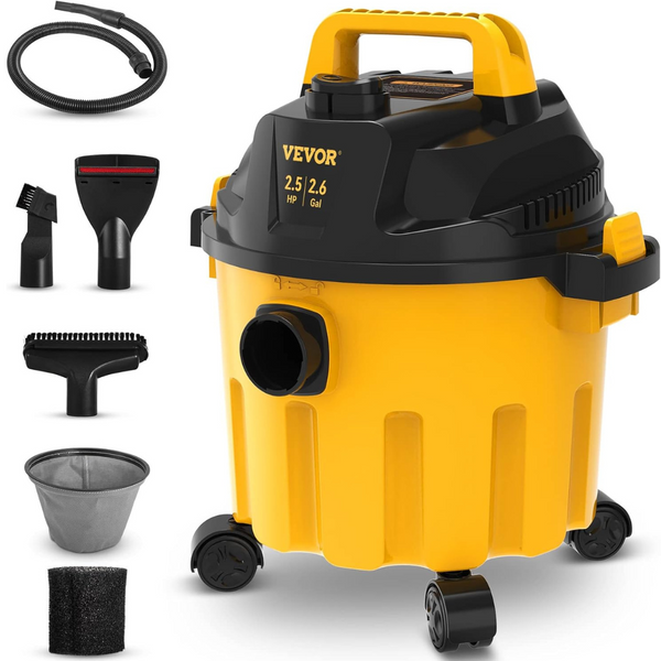 2.6-Gal Vevor 3-in-1 Portable Wet Dry Shop Vacuum with Blowing Function