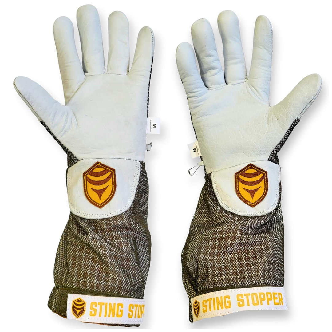 Sting Stopper Goatskin Leather Beekeeping Gloves