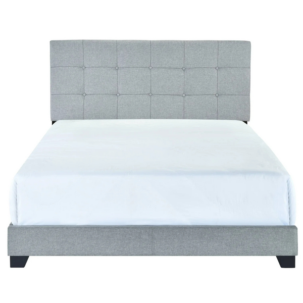 Crown Mark Florence Contemporary Grey Panel Bed (Queen)