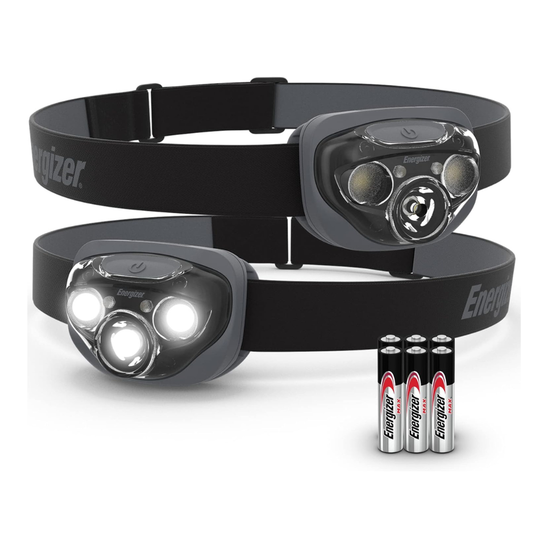 2-Pack Energizer Water Resistant High-Performance LED Headlamp