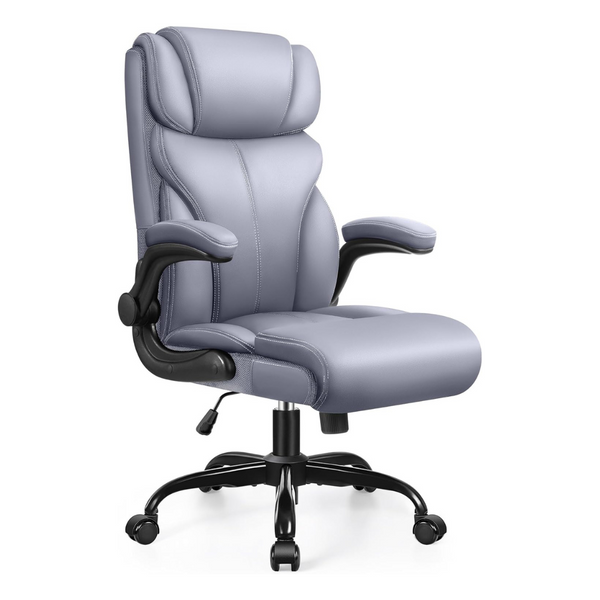 HeroSet Executive Breathable Leather Office Chair With Rocking Function