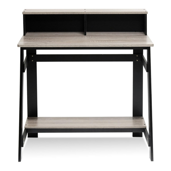 Furinno 14054BK/GYW Simplistic A Frame Computer Desk