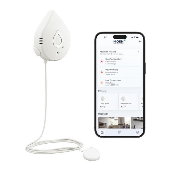 Moen Flo Smart Water Leak Detector Sensor Alarm (920-004)