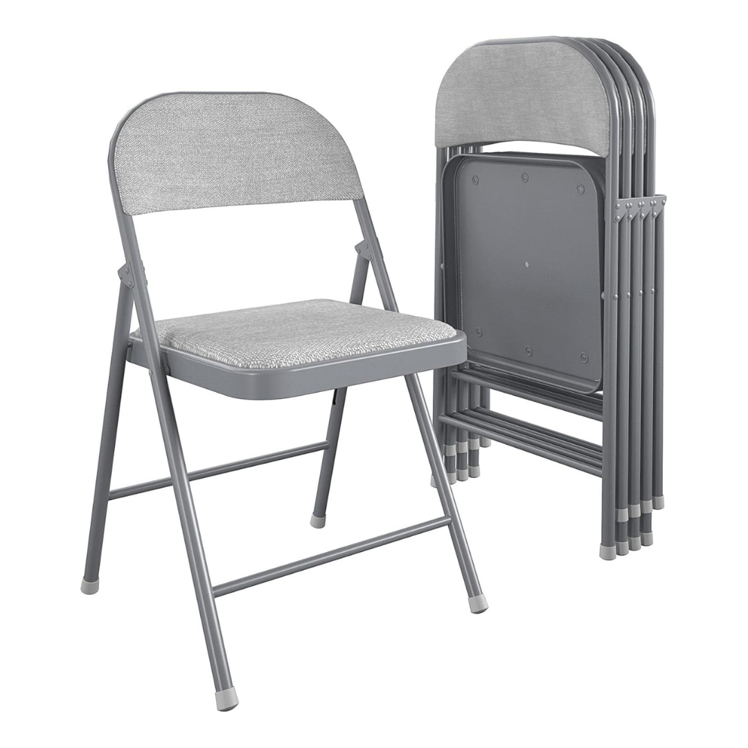 4-Pack COSCO SmartFold Fabric Folding Chairs