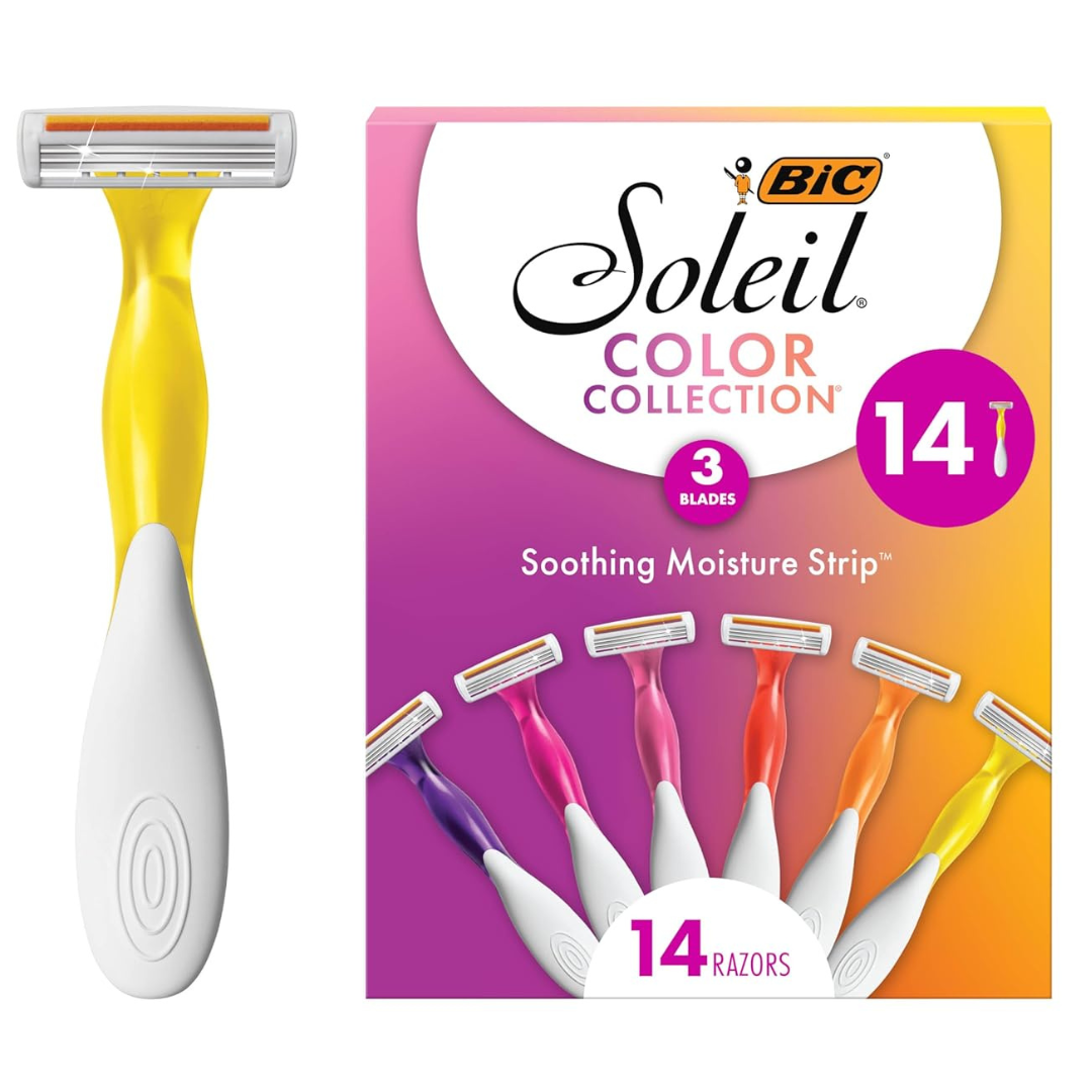 14-Count BIC Women's Soleil Smooth Colors Disposable Razors