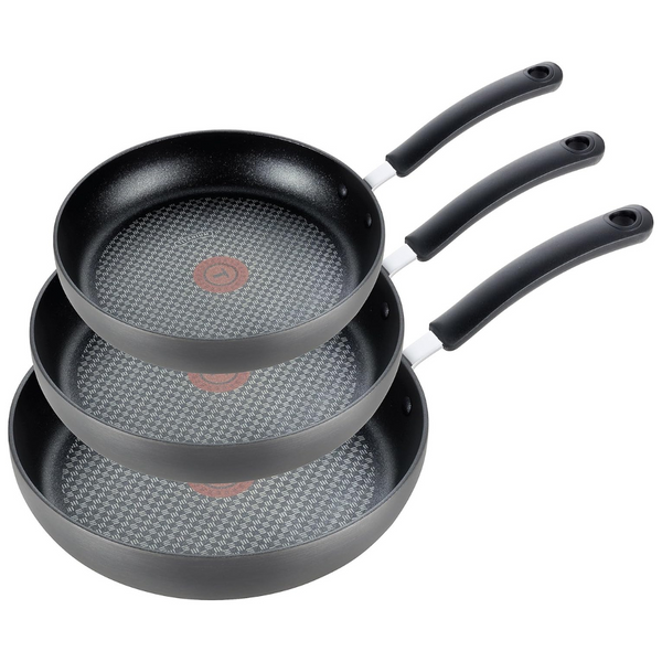 Set Of 3 T-fal Ultimate Hard Anodized Nonstick Fry Pan Cookware Set