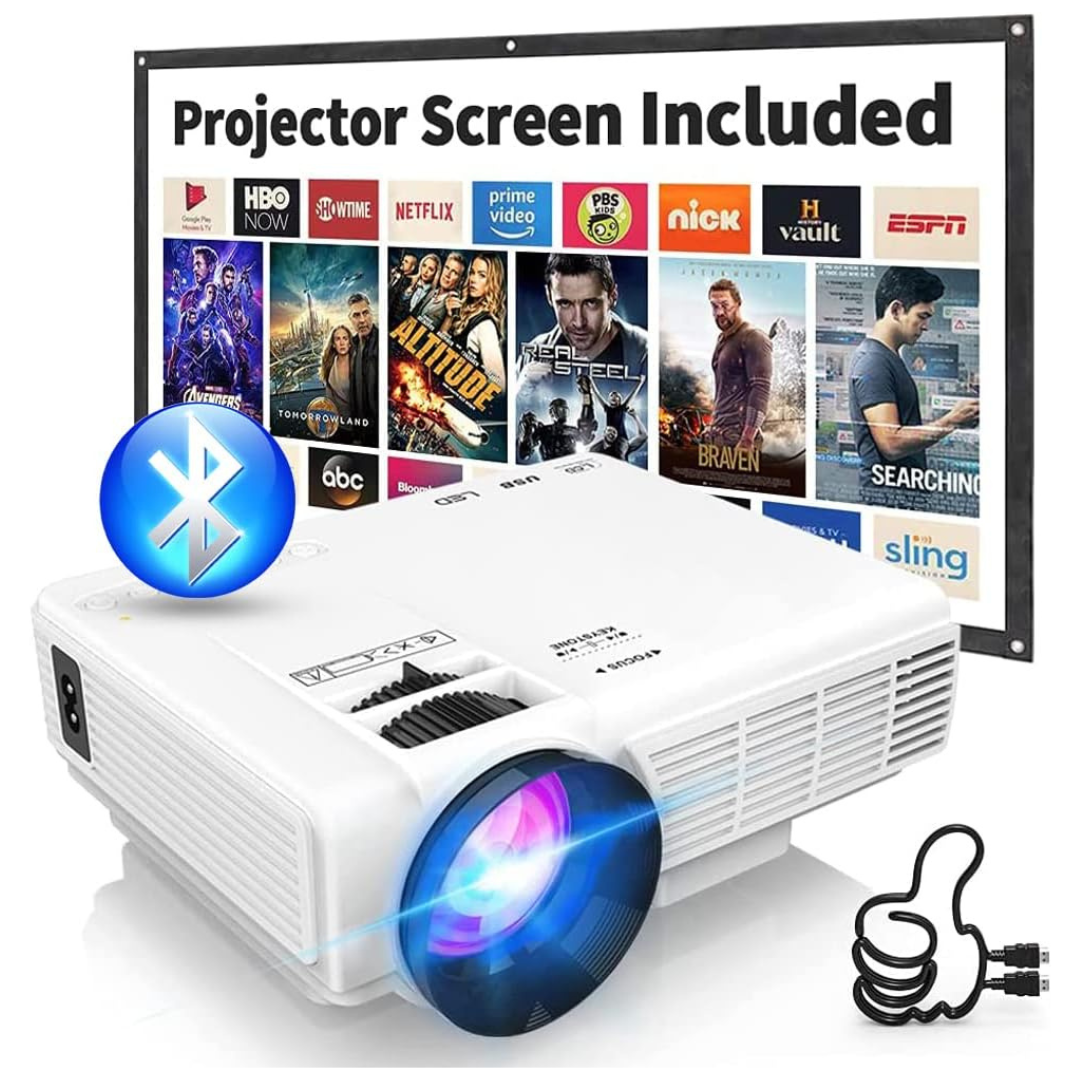 Rekeao Projector-04 9500-Lumens LCD Portable Projector