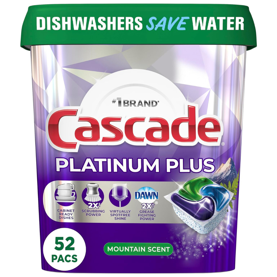 Cascade Platinum Plus ActionPacs Dishwasher Detergent Pac (52 Pacs)