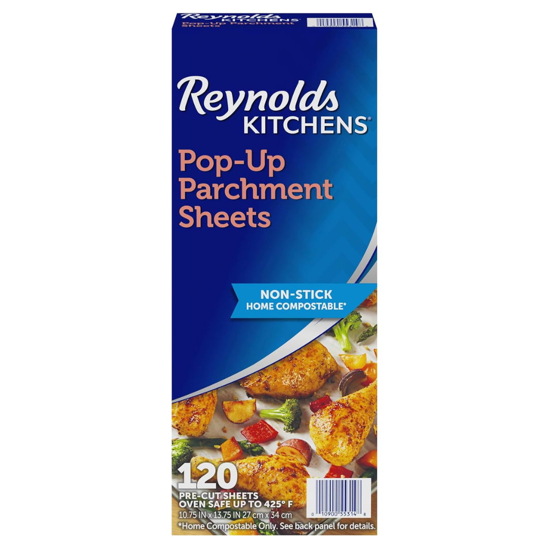 Reynolds Kitchens Pop-Up Parchment Paper Sheets (120 Sheets)