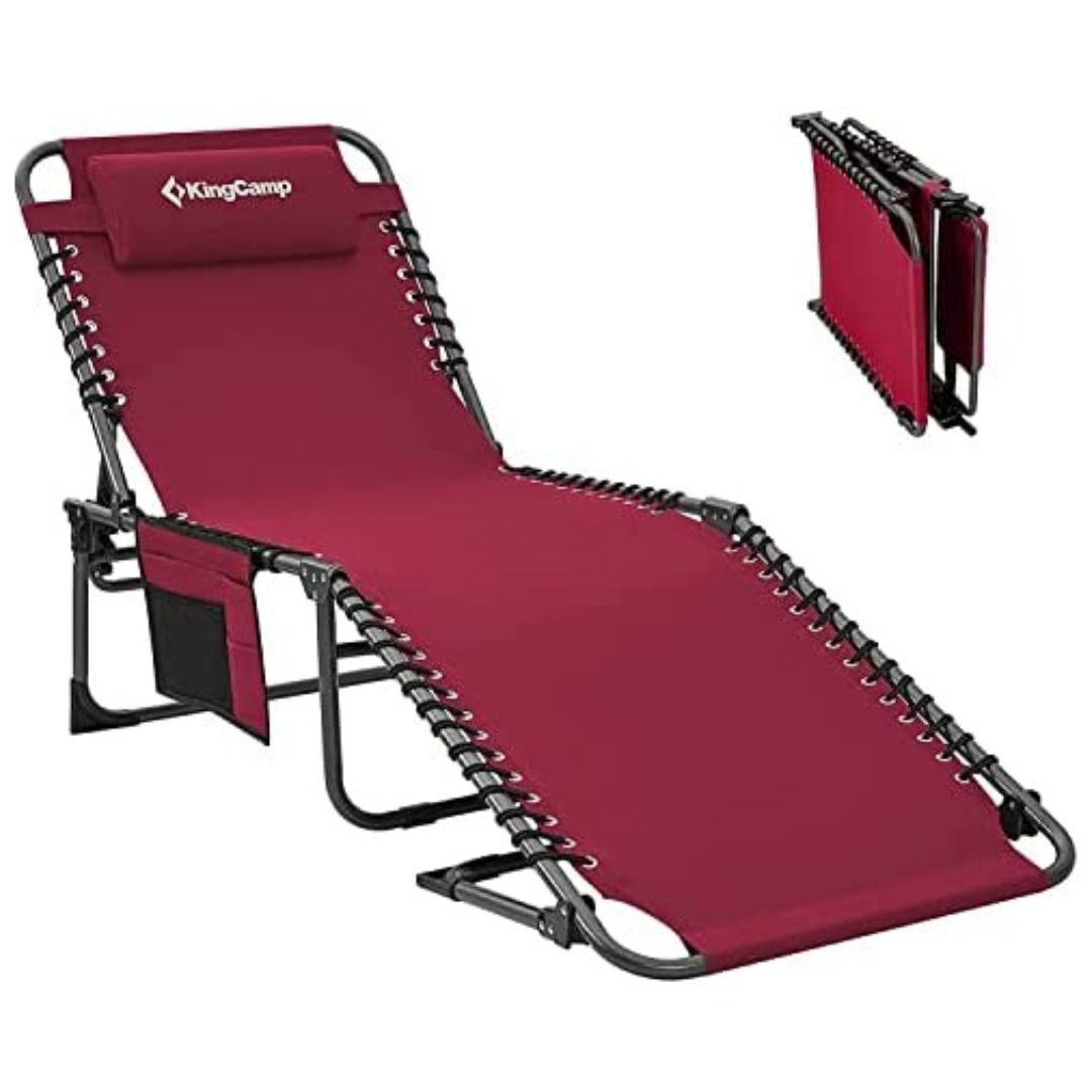 KingCamp Portable Foldable Lightweight Heavy Duty Lounge Chair (2 Colors)