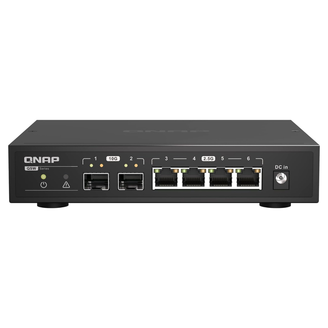 QNAP 6-Port 10GbE/2.5GbE Unmanaged Ethernet / SPF+ Switch