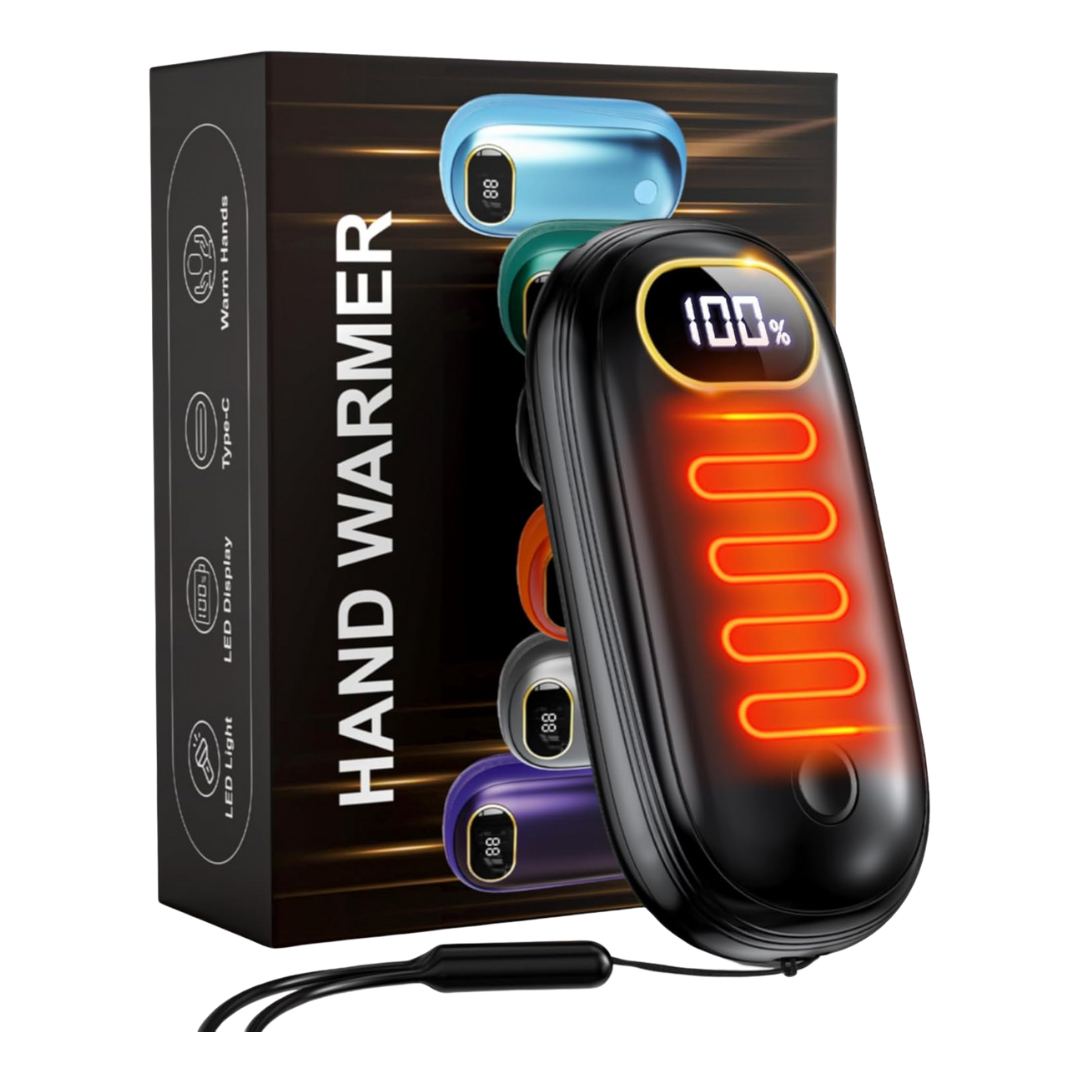 Auiiah 14000mAh Electric Rechargeable Hand Warmers With LED Display