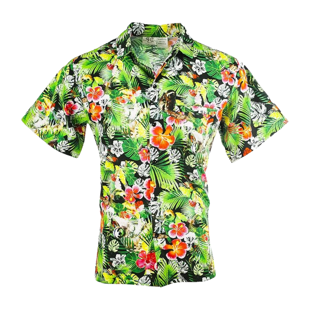 Mens Hawaiian Print Short Sleeve Shirt