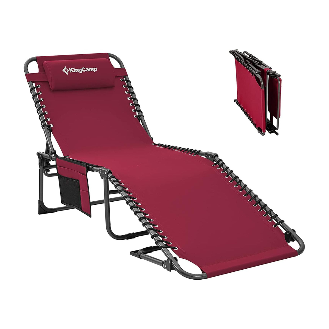 KingCamp Portable Foldable Lightweight Heavy Duty Lounge Chair (2 Colors)