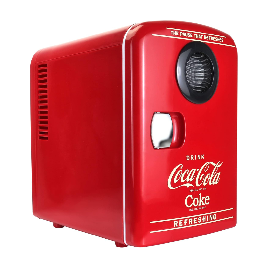 Coca-Cola 12V DC/110V AC Bluetooth Speaker Mini Portable Fridge