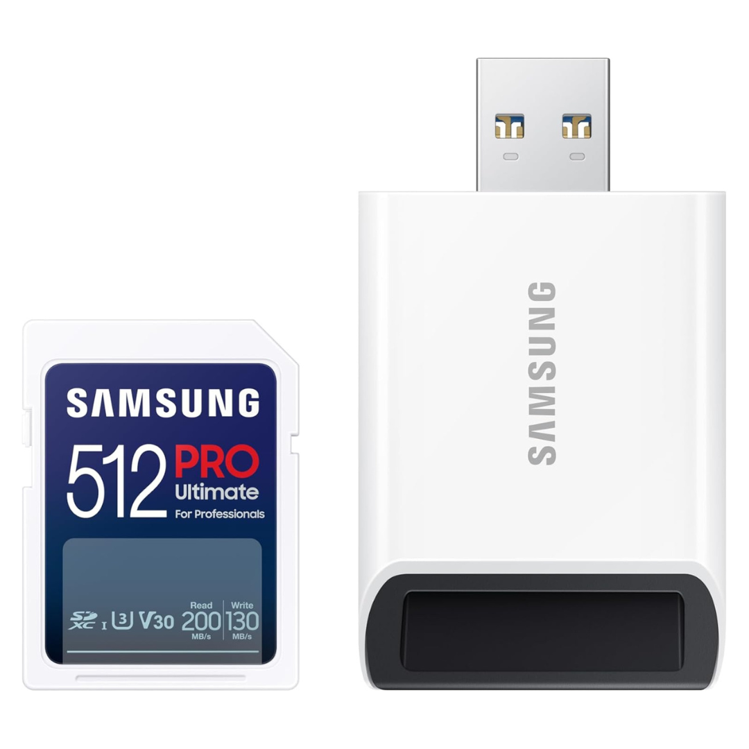 Samsung PRO Ultimate 512GB SDXC Card With Card Reader