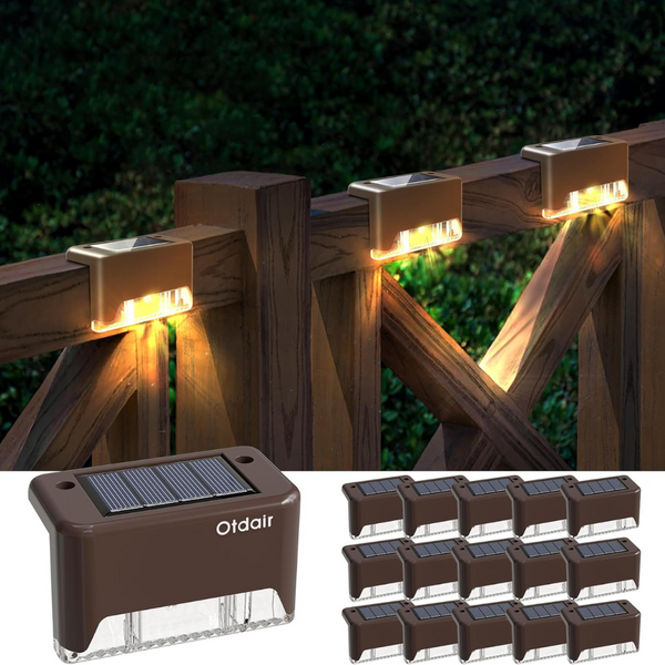 16-Pack Otdair Waterproof LED Solar Stair Lights Outdoor