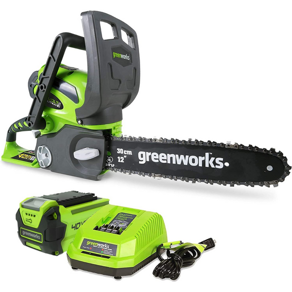 Greenworks 12" 40V Cordless Chainsaw With 2.0Ah Battery & Charger