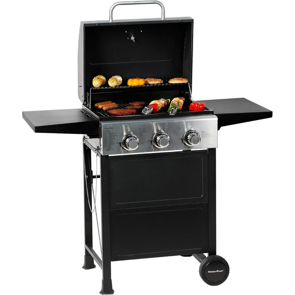 Master Cook 3 Burner 30,000 BTU BBQ Propane Gas Grill