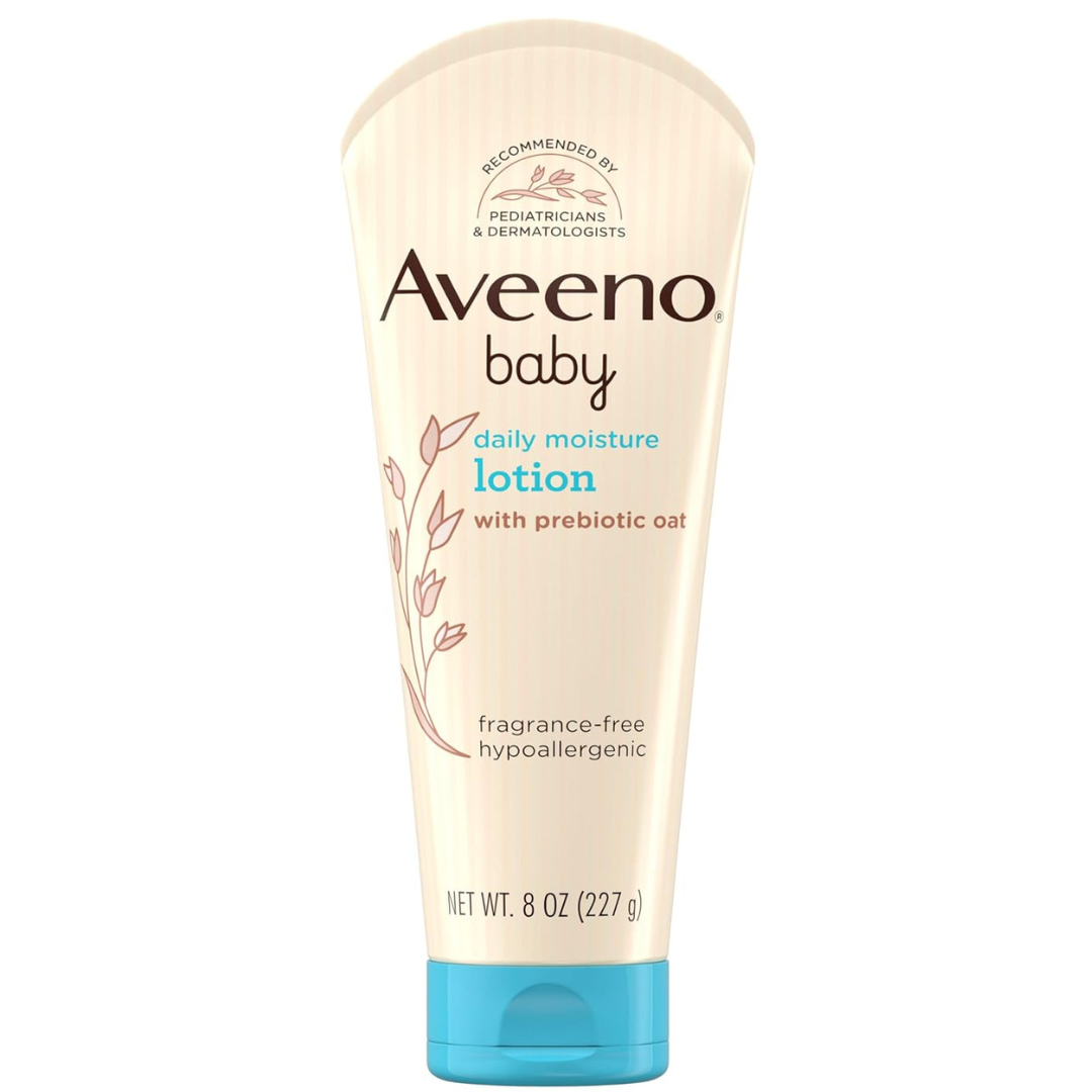 Aveeno Baby Daily Moisture Body Lotion For Sensitive Skin, Baby Lotion With Nourishing Oatmeal