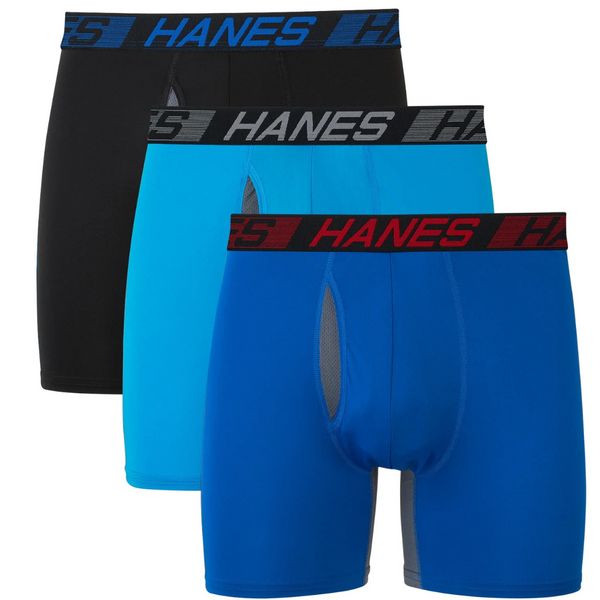 3-Pack Hanes Men's X-Temp Utility Pocket Boxer Briefs