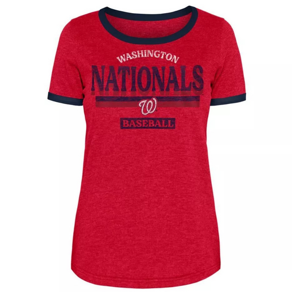 Washington Nationals Women's Heather Bi-Blend Ringer T-Shirt